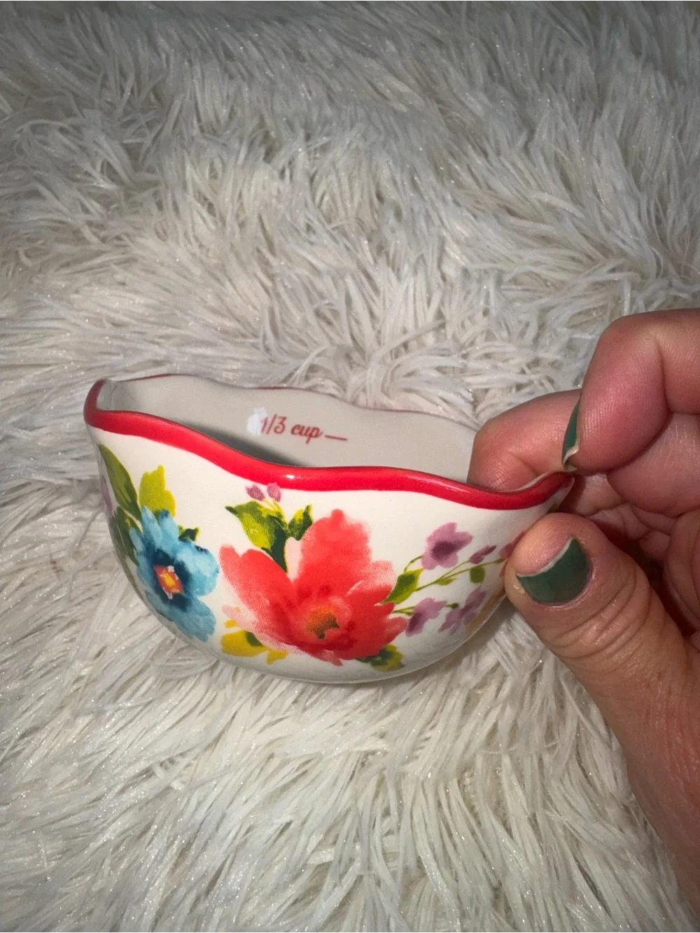 Pioneer Woman Floral Ceramic Nesting Measuring Cups